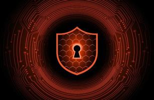 Modern Cybersecurity Technology Background with lock vector