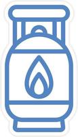 Gas Cylinder Vector Icon Style