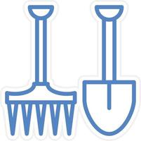 Gardening Tools Vector Icon Style