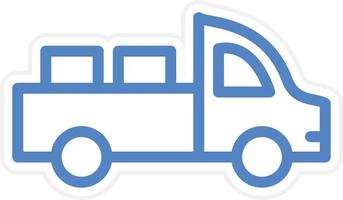 Pickup Truck Vector Icon Style