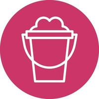 Sand Bucket Vector Icon Design