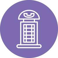 Phone Booth Vector Icon Design