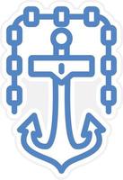 Ship Anchor Vector Icon Style