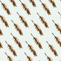 Seamless pattern with a branch of a plant vector