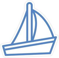 Sailboat Vector Icon Style