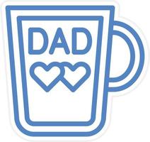 DAD Mug Vector Icon Style