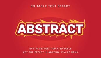 Vector illustration of Abstract editable text effect template