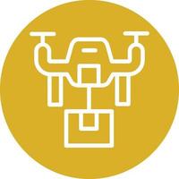 Drone Delivery Vector Icon Design