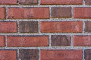 Brick wall made of red and burgundy bricks. Copying a space photo