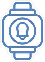 Smartwatch Alarm Vector Icon Style