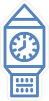 Clock Tower Vector Icon Style