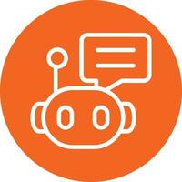 Chat Bot Vector Icon Design