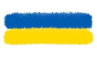 Ukrainian flag painted over white photo