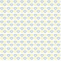 seamless pattern made of blue and yellow hearts photo