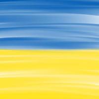 Ukrainian flag painted with brush photo