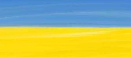banner with painted Ukrainian flag photo