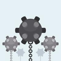 Vector Image Of Naval Mines In The Sea