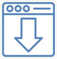 Webpage Download Vector Icon Style