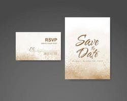 Wedding invitation with abstract watercolor background vector