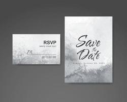 Wedding invitation with abstract watercolor background vector