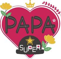 contento del padre día tarjeta corazón plano icono vector símbolo pegatina ilustración diseño