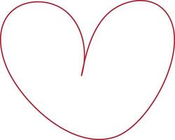 Red Love Heart Element vector