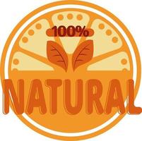 Natural Badge Stamp Style Ingredient Element vector