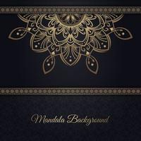 luxury mandala background, black and gold, design vector