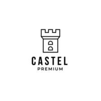 Vector castle logo design concept illustration idea