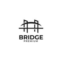 Vector bridge logo design concept template illustration idea