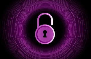 Modern Cybersecurity Technology Background with lock vector