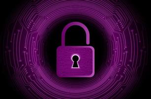 Modern Cybersecurity Technology Background with lock vector