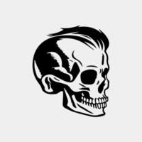 Hipster Skull vector design idea