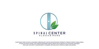 Spine diagnostic center logo vector illustration