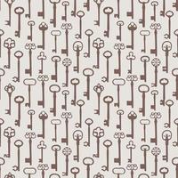 Vintage seamless pattern with different antique keys in on vintage background. vector