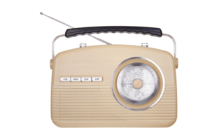 beige clásico radio aislado en un transparente antecedentes png