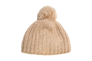 Beige snow hat isolated on a transparent background png