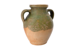 Clay vase isolated on a transparent background png