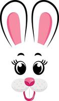 The rabbit face mask vector