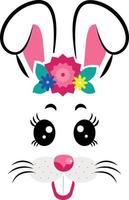 The rabbit face mask vector