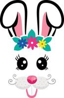 The rabbit face mask vector