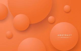 modern orange circle ball 3d style papercut background. eps10 vector