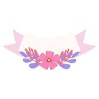 frame with flowers vector