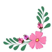 frame with flowers vector