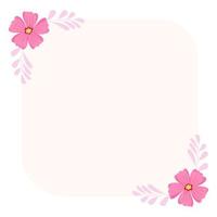 frame with flowers vector