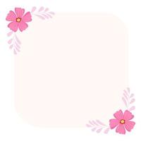 frame with flowers vector