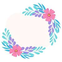 frame with flowers vector