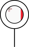 Malta flag circle pin icon. png