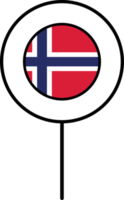 Norwegen Flagge Kreis Stift Symbol. png