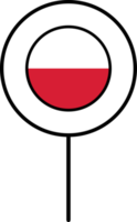 polen flagga cirkel stift ikon. png